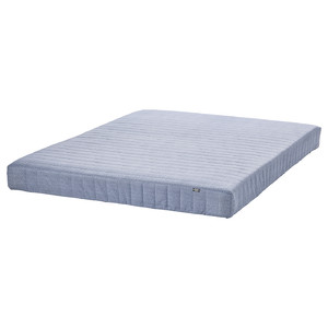 VADSÖ Sprung mattress, firm/light blue, 140x200 cm