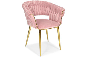 Designer Glamour Chair IRIS LUX, powder pink