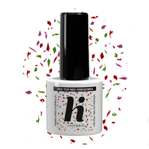 Hi Hybrid HEMA Free Top No Wipe #02 Red Fireworks Vegan 5ml