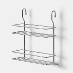 GoodHome Kitchen Wall Organiser Shelving Datil, silver