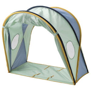 ELDFLUGA Bed tent, blue/green, 70/80/90