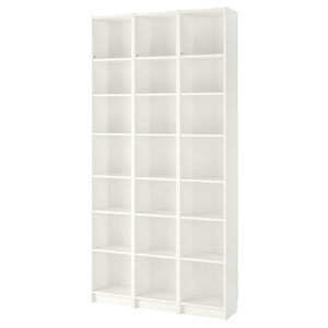 BILLY Bookcase, white, 120x28x237 cm