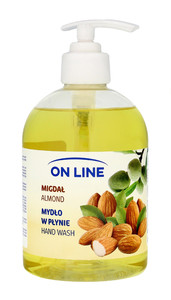 On Line Transparent Hand Wash Almond 490ml