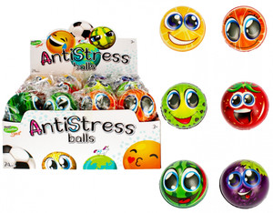 Stress Ball Fruit 7cm, 1pc, random patterns, 3+