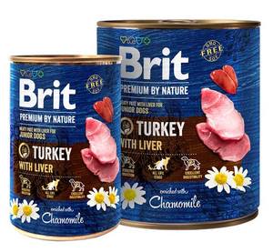 Brit Premium By Nature Turkey & Liver Junior Dog Food Can 800g