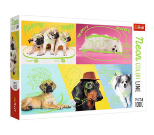 Trefl Jigsaw Puzzles Neon Color Super Dogs 1000pcs 12+