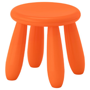 MAMMUT Children's stool, in/outdoor, orange