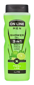 On Line Men Shower Gel 3in1 Fresh Lime 410ml