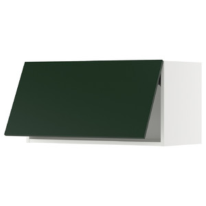 METOD Wall cabinet horizontal, white/Havstorp deep green, 80x40 cm