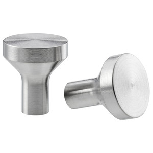 BAGGANÄS Knob, stainless steel, 21 mm, 2 pack