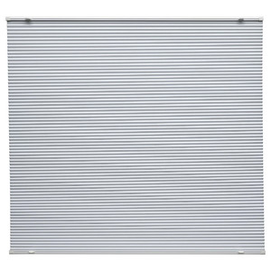 HORNVALLMO Block-out pleated blind, white/top-down bottom-up, 100x130 cm