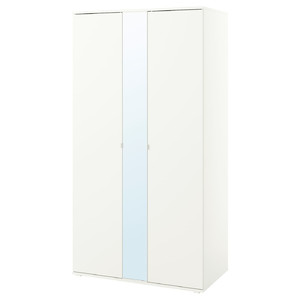 VIHALS Wardrobe with 2 doors, white, 105x57x200 cm