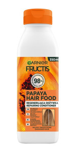 Fructis Hair Food Papaya Hair Conditioner for Damaged Hair Vegan 98% Natural 350ml