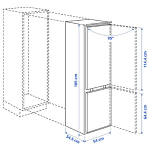 TINAD Fridge/freezer, IKEA 500 integrated, 210/79 l