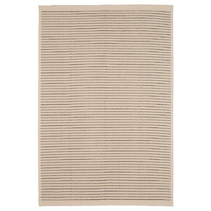 STARREKLINTE Rug, flatwoven, natural/black, 185x280 cm