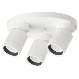 NYMÅNE Ceiling spotlight with 3 spots, white