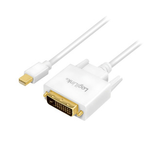 LogiLink Cable Mini DisplayPort - DVI 3m, white