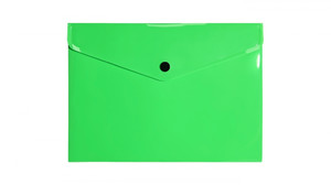 Document Envelope Pocket Wallet File with Button PP A5, neon green