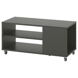 VIHALS Coffee table, dark grey, 91x37 cm