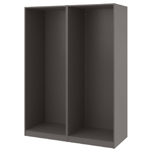 PAX 2 wardrobe frames, dark grey, 150x58x201 cm