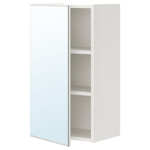 ENHET Mirror cabinet with 1 door, white, 40x30x75 cm