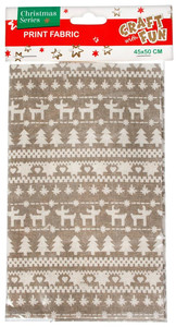 Christmas Decorations Print Fabric 45x50cm