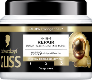 SCHWARZKOPF Gliss 4-in-1 Repair Bond-Building Hair Mask 97% Natural 400ml