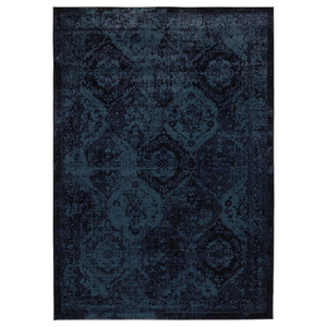 VONSBÄK Rug, low pile, dark blue, 200x300 cm