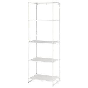 JOSTEIN Shelving unit, in/outdoor/metal white, 61x40x180 cm