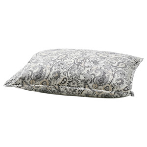 RODGERSIA Pillowcase, grey/white, 50x60 cm