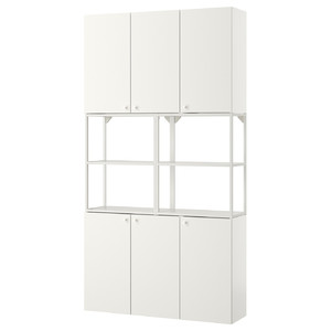 ENHET Wall storage combination, white, 120x30x225 cm