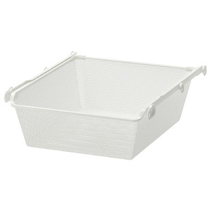 KOMPLEMENT Mesh basket with pull-out rail, white, 50x58 cm