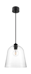 GoodHome Pendant Lamp Calume E27 28cm, transparent