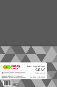 Craft Foam A4 5 Sheets, grey