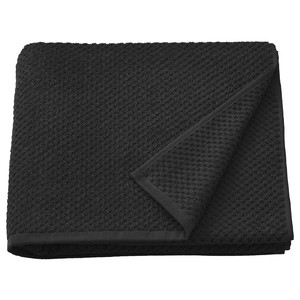 GULVIAL Bath towel, black, 70x140 cm
