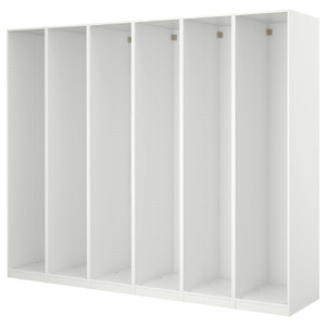 PAX 6 wardrobe frames, white, 300x58x236 cm
