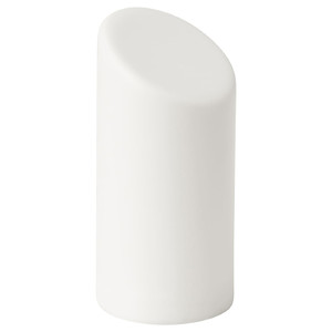 ÄDELLÖVSKOG LED block candle, white/in/outdoor, 16 cm