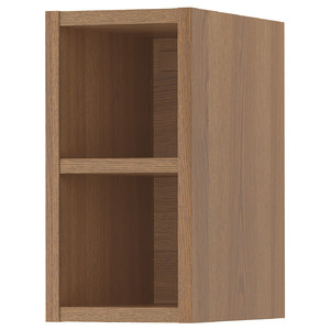 VADHOLMA Open storage, brown, stained ash, 20x37x40 cm