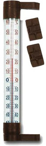 Terdens Thermometer for Window 24 cm, brown