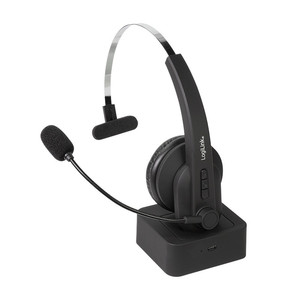 LogiLink Headset Headphones Bluetooth with Charging Stand