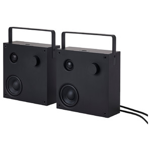 VAPPEBY Bluetooth speakers, black/set of 2 gen 3, 20x20 cm