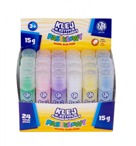 Astra Transparent Glue Stick Pastel 15g x 24pcs