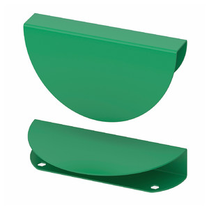 BEGRIPA Handle, green/half-round, 130 mm, 2 pack