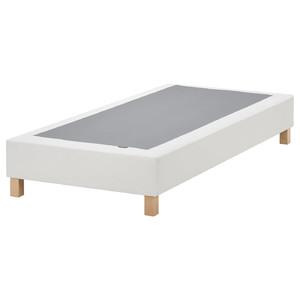 LYNGÖR Sprung mattress base with legs, white, 90x200 cm