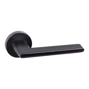 Door Handle Onyx-R, round rose, black