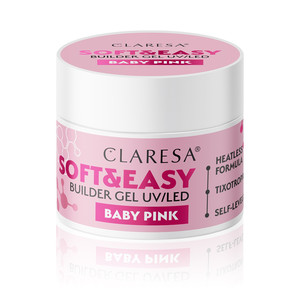 CLARESA Builder Gel UV/LED Soft&Easy - Baby Pink 90g