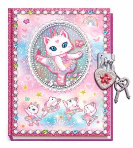 Pecoware Diary with Padlock Ballerina Cat 6+