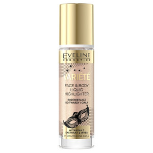 Eveline Variete Face & Body Liquid Highlighter 01 Champagne Gold 30ml
