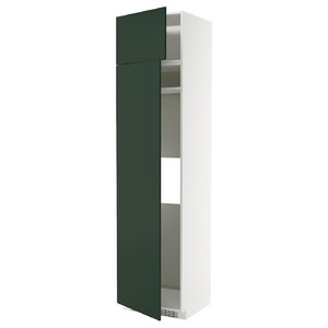 METOD Hi cab f fridge or freezer w 2 drs, white/Havstorp deep green, 60x60x240 cm