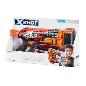 ZURU X-Shot Launcher Skins Griefer Game Over 12 Darts 8+